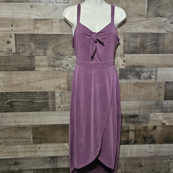 Charming Charlie Purple Dress with Bow - Picture 1 of 6